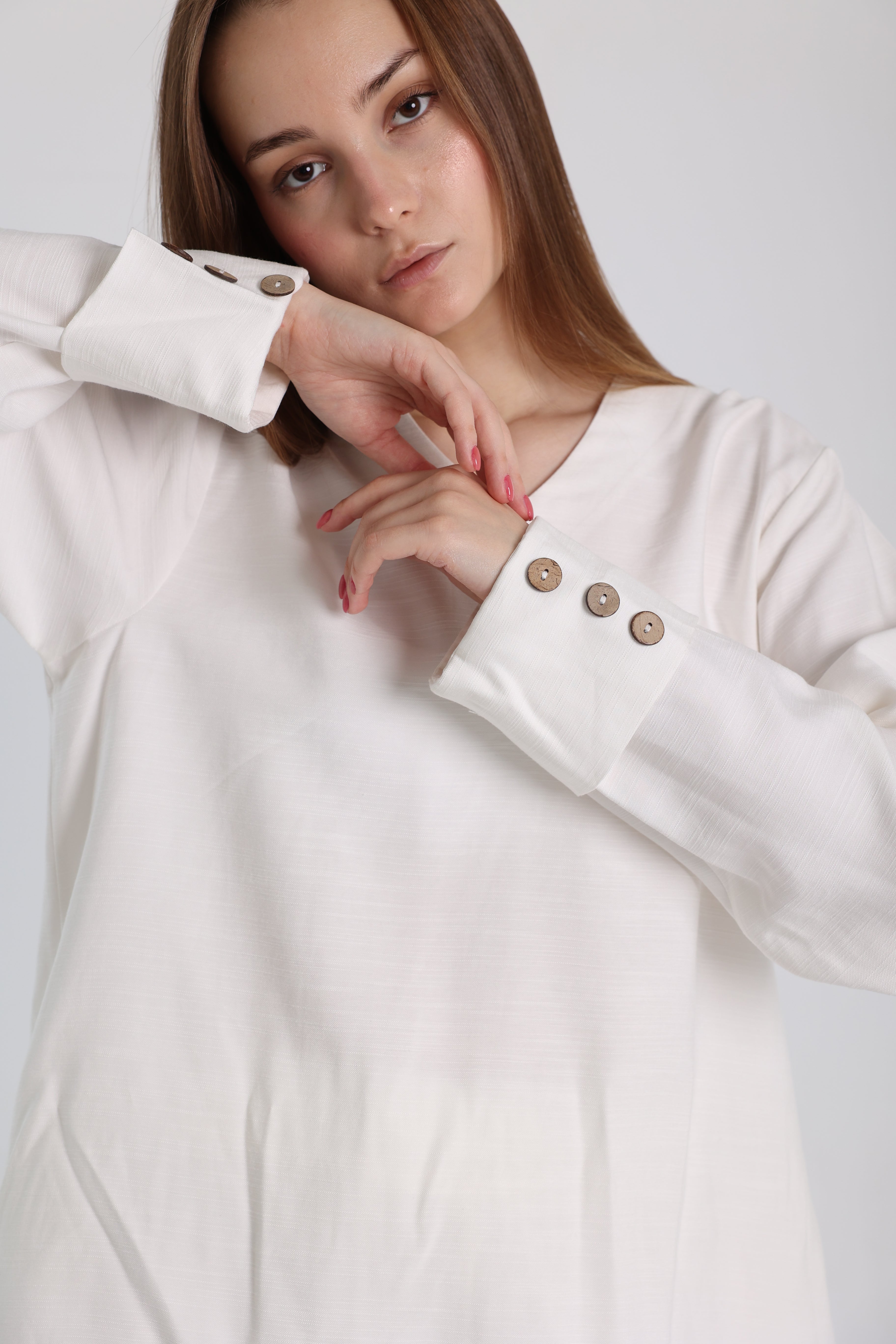 White Linen Set with a Wrap