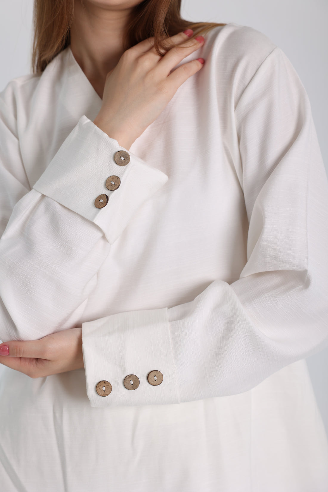 White Linen Set with a Wrap