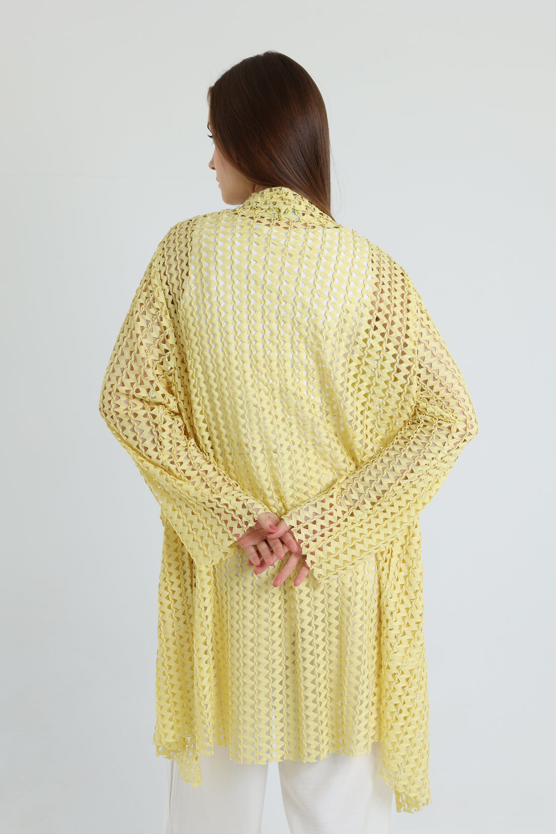 Yellow Netted Cover-up