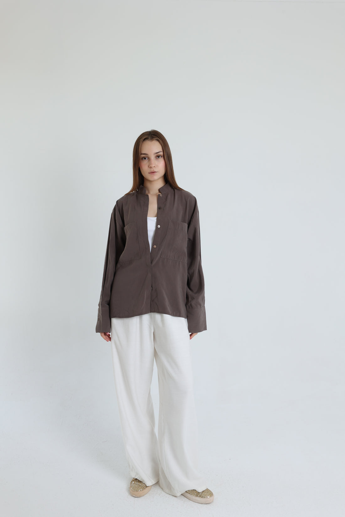 Caffe basic suede shirt