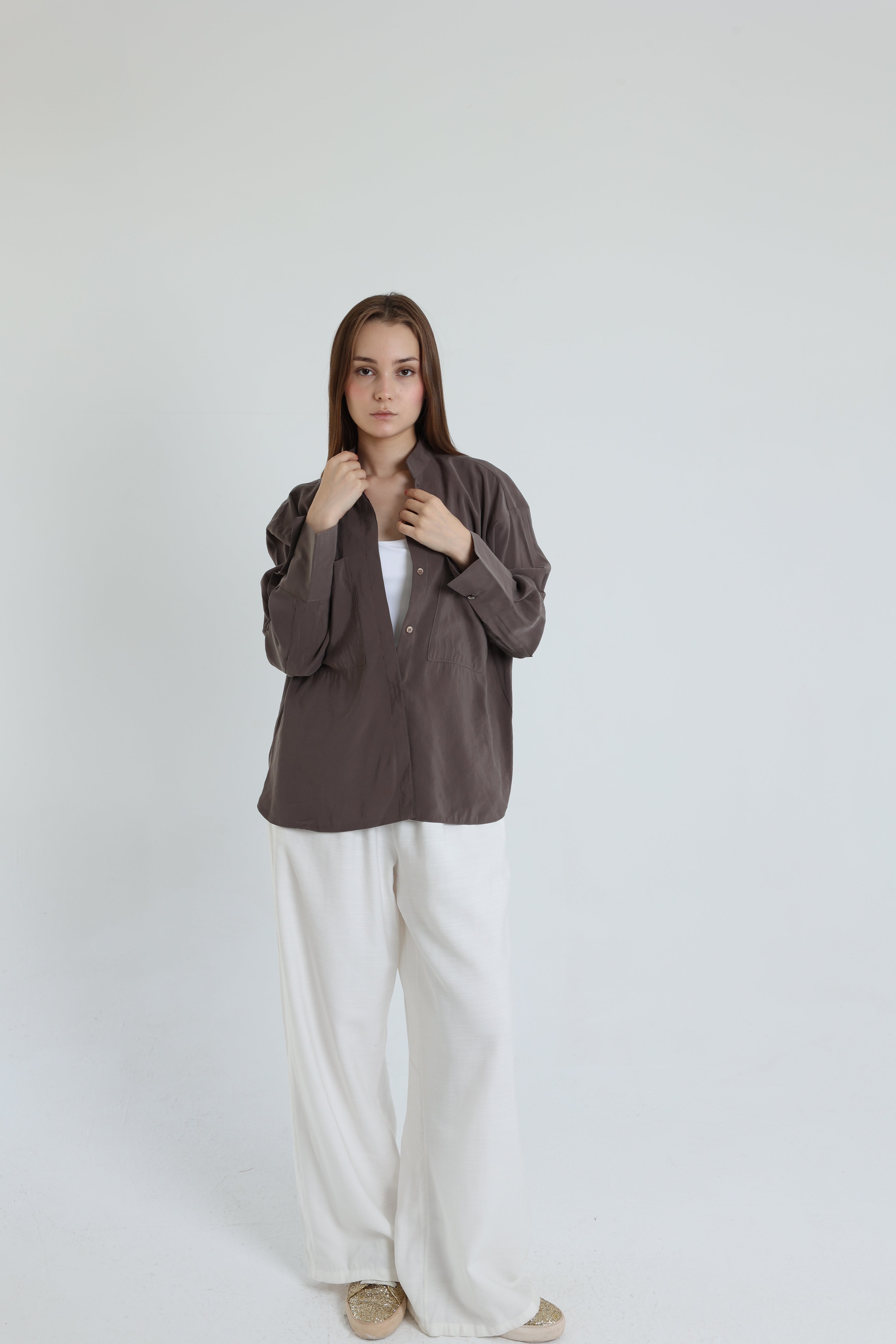 Caffe basic suede shirt