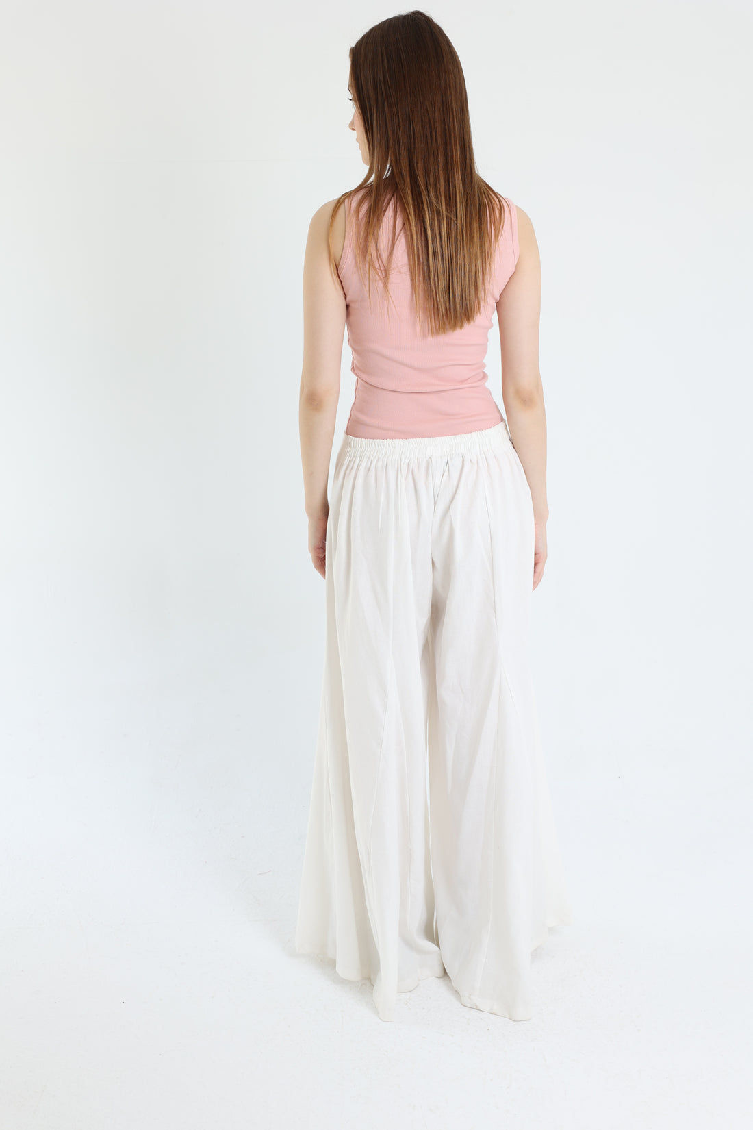 White Palazzo Linen Pants